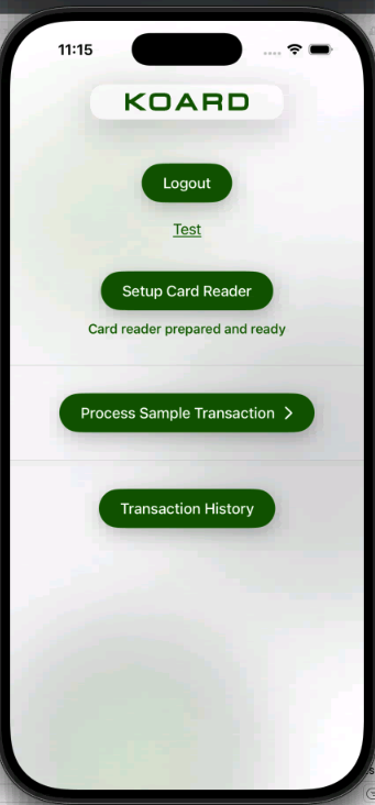 Card Reader Setup Success